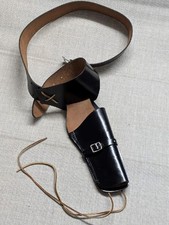 vintage RUFF 'N READY holster belt 36 lace WESTERN gun COWHIDE leather black picture