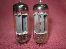 Matched Pair Sylvania 12BH7A Long Gray box Plate Tubes 12BH7 picture