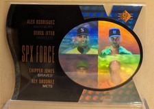 1997 SPx FORCE #6 Alex Rodriguez Derek Jeter Chipper Jones RARE INSERT /500 picture