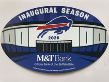 NEW M&T BANK BUFFALO BILLS OVAL MAGNET 4 FRIDGE/CAR/METAL SURFACE 2026 Go Bills picture