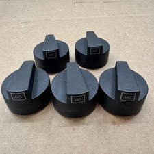 Thermador PSC366ZS OEM Gas Rangetop Burner Control Knobs Black Set of 5 picture