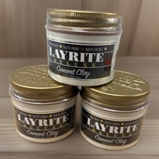 Lot Of 3 Layrite Deluxe Cement Clay 4.25 Oz Each High Hold Matte Finish picture