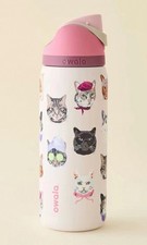 Owala UO Exclusive Cat Collage FreeSip Water Bottle Limited 32oz Pink New In Box picture