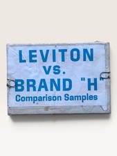 Vintage 1973 Leviton vs Brand H Outlet Comparison Salesman Sample Kit Box picture