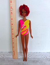 Vintage 1970 Mattel TNT Christie #1119 Doll Japan Original Swimsuit Red Hair picture