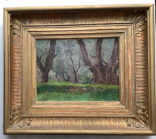 Therese CLEMENT (1889-1984) Signed - Landscape in the Woods Cap Martin picture
