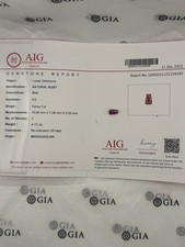 AIG Certified 4.13Ct Natural Ruby No Heat Madagascar Fancy Cut Estate Clearance picture