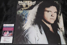MEAT LOAF SIGNED BLIND BEFORE I STOP 1986 LP RECORD UK JSA COA BAT OUT OF HELL picture