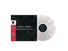 Ariana Grande - Christmas & Chill SNOW GLOBE WHITE MARBLE VINYL LP picture