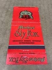 Vintage Machus Sly Fox Inc. - Matchcover, Matchbook picture