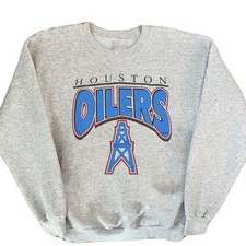 NFL Houston Oilers classic football ash crewneck sweatshirt QT5116 picture