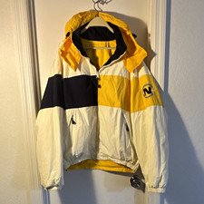 Vintage Nautica Competition Reversible Hooded Full Zip Colorblock Windbreaker XL picture