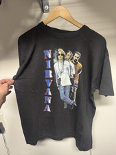 Vintage Nirvana Euro Tour Tee Group Photo Size Xl Crazy Rare Band Tee picture