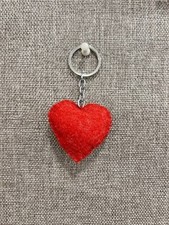 Red Heart leather keychain Sticker picture