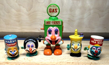 Vtg Lot 5 Marx Wind up Toys Marxie Walking Battery Tire Pea Soup Gas Pump Sax picture