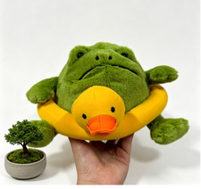 Jellycat Retired Ricky Rain Frog with Rubber Ring Duck - Brand New With Tags US picture