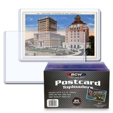 Postcard Sleeves Topload Holders 5 7/8 x 3 3/4 Pack of 25 BCW Rigid Protector picture