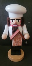 New Steinbach Chef w/Gingerbread house- German Nutcracker w/stamp & sticker picture