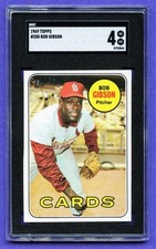 1969 Topps Bob Gibson #200 Cardinals Graded SGC VG-EX 4 picture