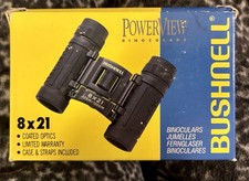 Bushnell Powerview 8x21 Binoculars, 13-2514 with Original Box And Papers picture
