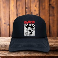 Rancid Mens Trucker Hat Black Snapback 90s Ska Punk Rock Berkeley CA Cap picture
