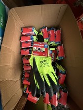 *30 PAIRS* Milwaukee High Visibility Level 2 Poly Dipped 10” X-Large Gloves picture