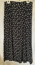 Vintage GAP Black White A-Line Midi Skirt THIS HAS POCKETS picture