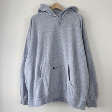 Vintage 2000's Nike Center Swoosh Pocket Embroidered y2k Grey Hoodie - XXL picture