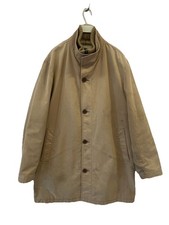 H70#Burberry London Men’s Beige Car Coat Jacket Nova Check Lined Size L 50”Chest picture