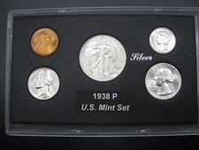 1938 P US Silver Mint Set Brilliant Uncirculated picture