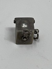 Vintage Sterling Silver Mechanical Pop Up Perfume Bottle Charm Working 1.9g picture