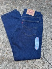 DEADSTOCK NWT  Levis 505 Jeans 30x32 Blue Straight Colombia Batwing RAW 1990s picture