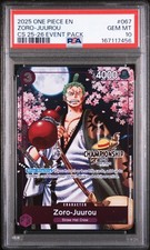 Zoro-Juurou 067 One Piece Gold Championship 2025-26 Event Pack GEM MINT PSA 10 picture