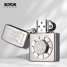 ZORRO High-End Kerosene Lighter, Steering Wheel Themed Relief Engraving picture