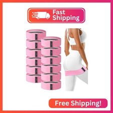 Lenwen 12 Pcs Fabric Resistance Bands Bulk, Pink, Light Resistance picture
