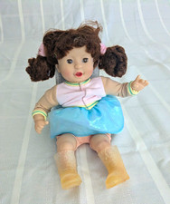 Melissa & Doug Girl Play Doll 14in Brown Curly Pigtails Light/Black Eyes picture