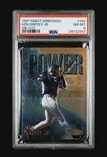 1997 Finest Embossed Gold Ken Griffey JR. Die Cut RARE SP PSA 8 picture