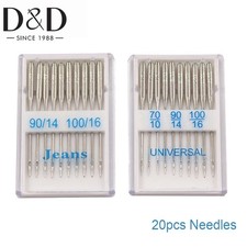 20X Stainless Steel Sewing Machine Needles Universal 90/14 100/16 70/10 Size Box picture