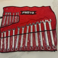 Proto J1200R-MASD 18 Pc Metric Combination ASD Wrench Set Satin 12 Pt 7-24mm New picture