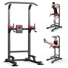 Power Tower Dip Station & Pull-Up Bar, Adjustable Height, 450LBS Load, Home Gym picture