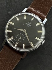 Vtg 1950s HELBROS Sub-Second Mens 36mm Swiss Mechanical Watch 7j Steel Grey Dial picture