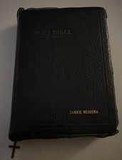 Holy Bible KJV With Helps Pronouncing Nelson 1930's Black Color Maps Illustrated picture