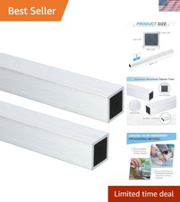 MECCANIXITY 2pc 15x15x1mm Aluminum Square Tube 6063 Metal Profile 355.6mm picture