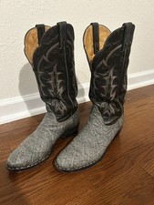 Vintage Tony Lama Black Label Mens Boots 9.5 D 8616 picture