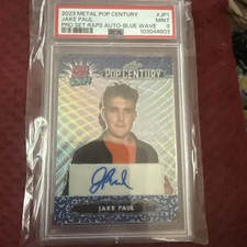 Jake Paul 2023 Leaf Pop Century Pro Set Raps Signature Blue Wave Auto 9/10 PSA 9 picture