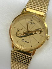 Vintage Ladies Nivada Swiss Quartz Watch Gold Tone Bermuda Dial Mesh Band Works picture