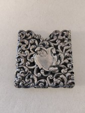 Antique Victorian Unger Brothers Sterling Silver 925 Filigree Stamp Holder Great picture