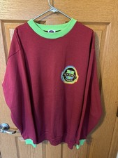 Vintage 90s Vuarnet France Crewneck Sweatshirt Vine Red Oversized Fit Large picture