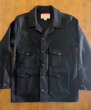 Filson Mackinaw Wool Cruiser Jacket Black M Made in USA Style 10400 NWOT picture