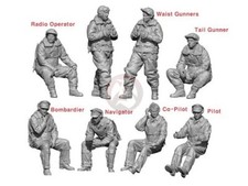 Legend 1/48 B-17 Flying Fortress US Bomber Aircraft Crew WWII (8 Figures) LF4816 picture